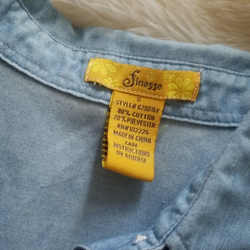 Denim tie top - Picture 2 of 4